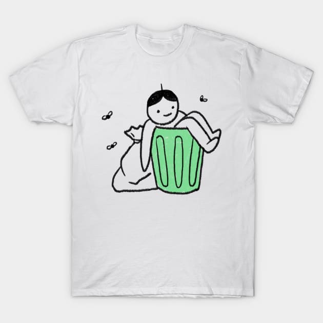 Stick Figure In A Dump T-Shirt by Mrkedi